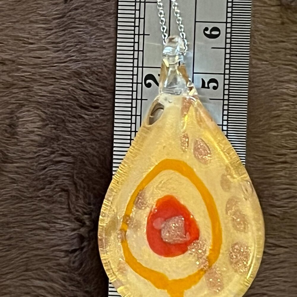 Lampwork & Dichroic Glass Pendant - Picture 6 of 8